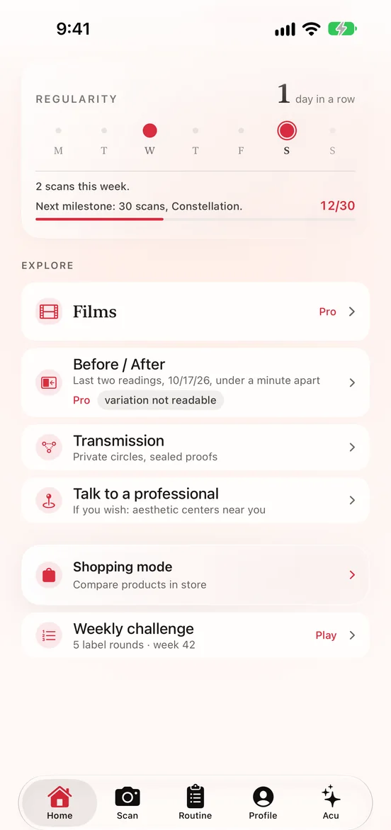 Acuence · Tus observaciones en el tiempo